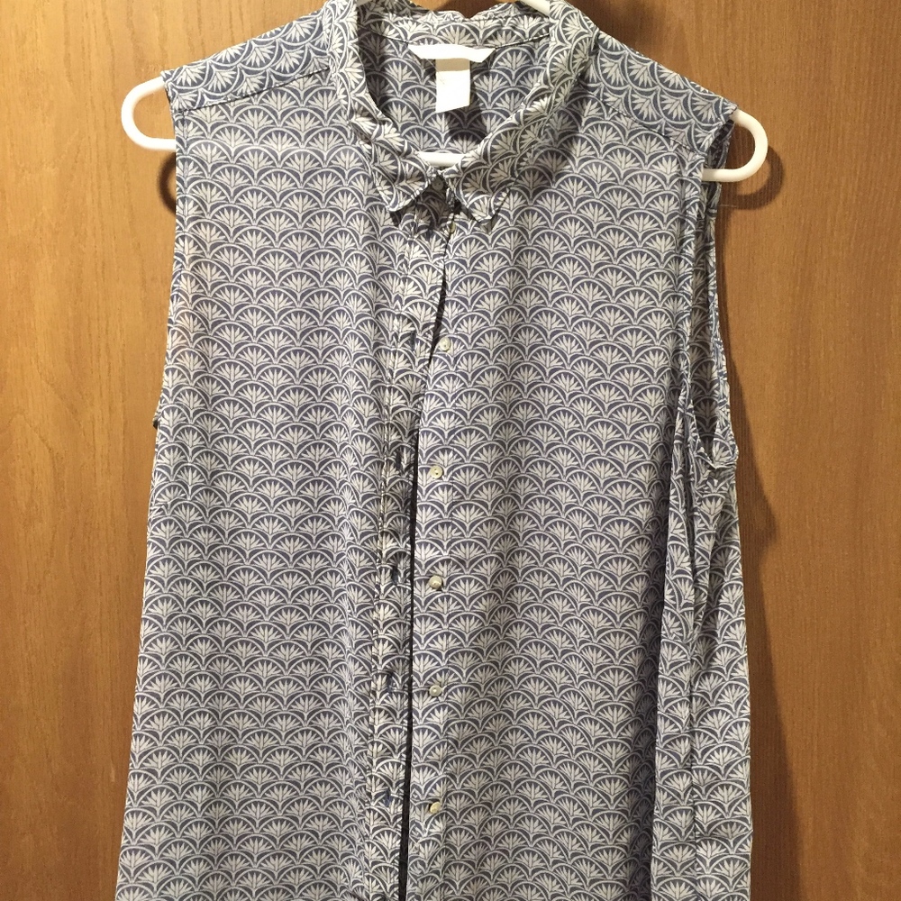 Art Deco Button Up Blouse